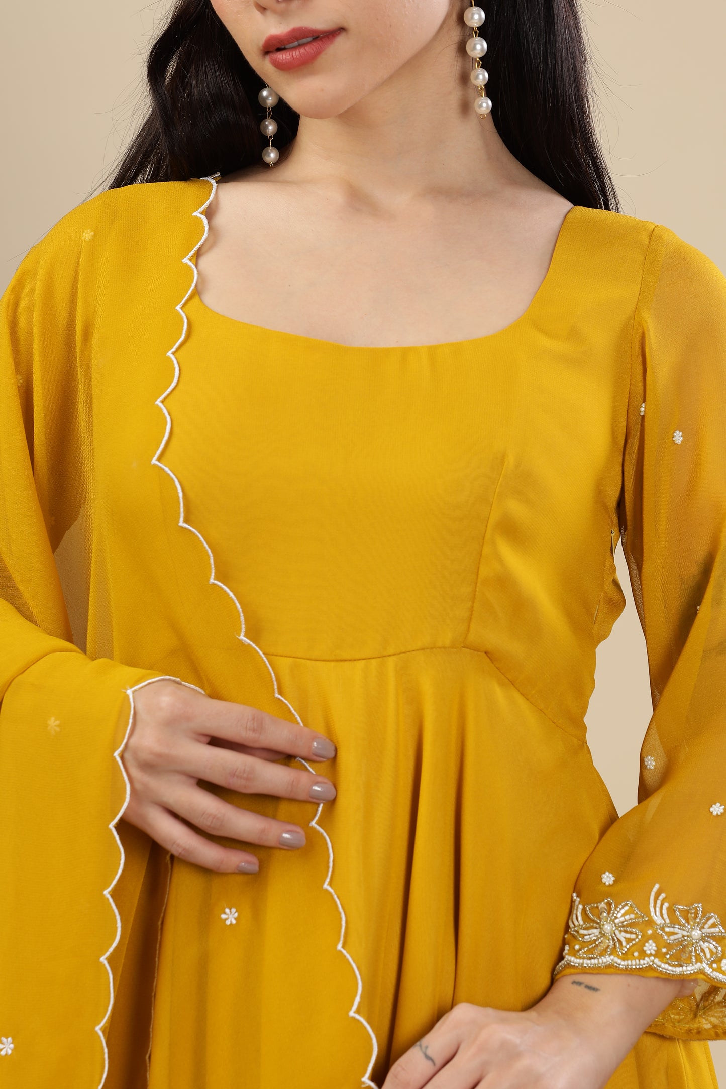 Sunrise Yellow Flared Kurta Set