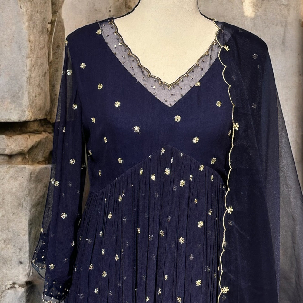 
                      
                        Nature Inspired Kurta set (Mehndi Outfits)/ Midnight Blue Kurta set
                      
                    