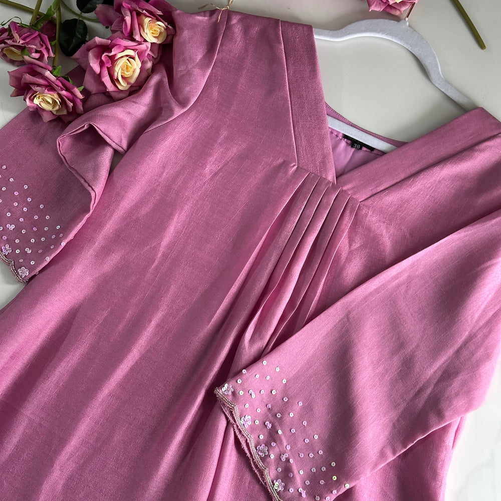 
                      
                        Lotus Pink Silk Kurta
                      
                    