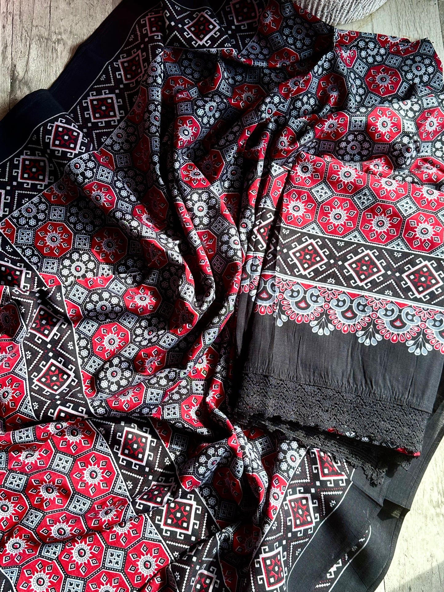 Ajrak Printed Dupattas- Design 3