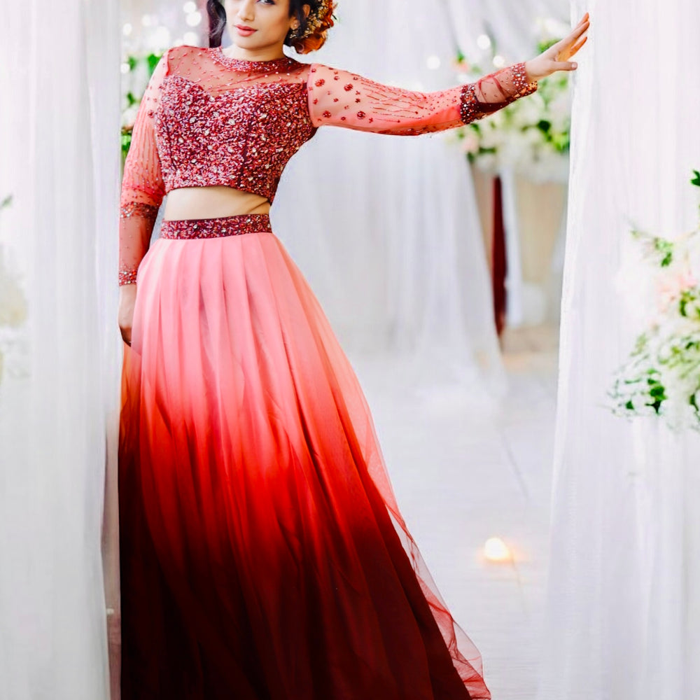 
                      
                        Ombré Embellished Lehenga Set
                      
                    