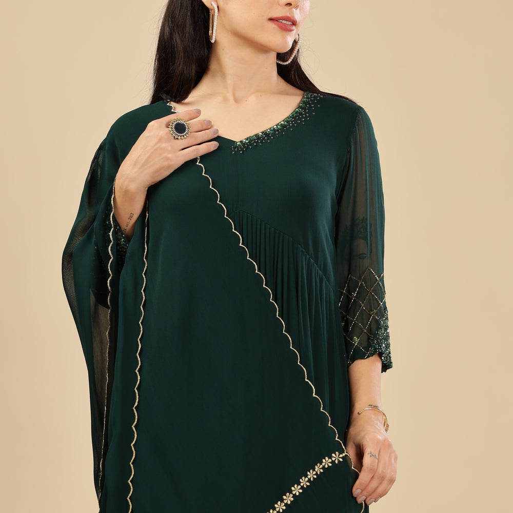 
                      
                        TARA’24 Teal Green Rich Detailed Kurta Set
                      
                    