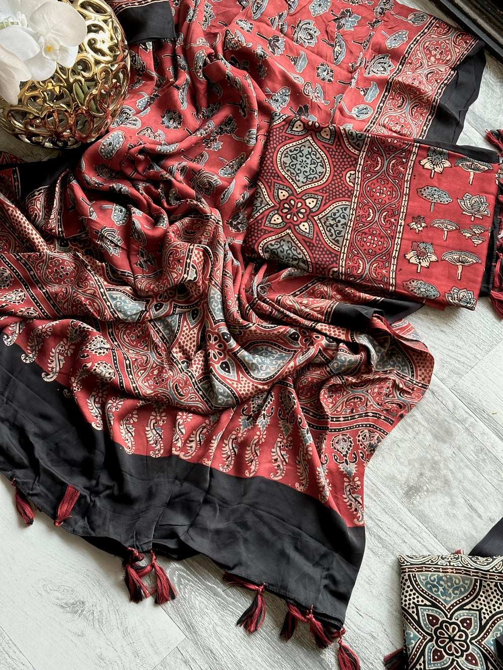 Pure Modal Silk Ajrak Dupattas