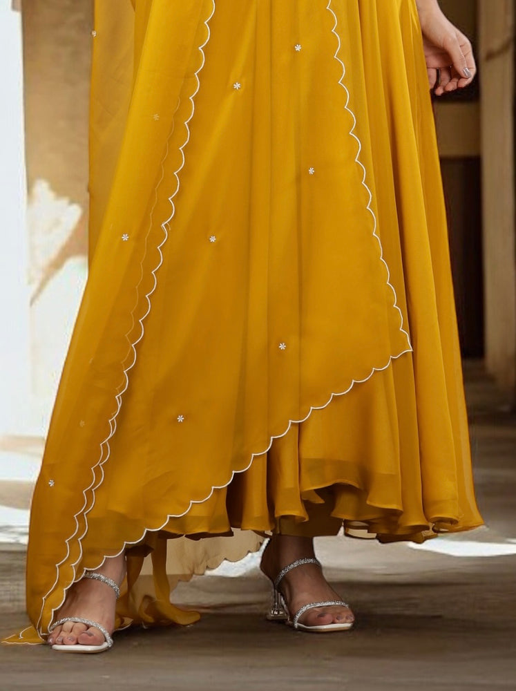 
                      
                        Sunrise Yellow Flared Kurta Set
                      
                    