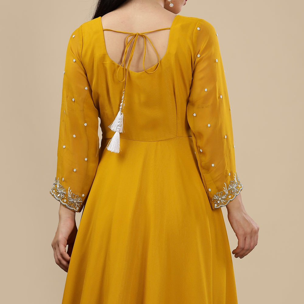 
                      
                        Sunrise Yellow Flared Kurta Set
                      
                    