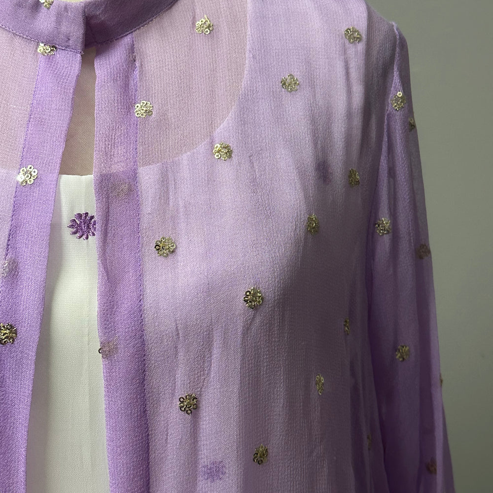 Blush Pinky Lavender Jacket Kurta