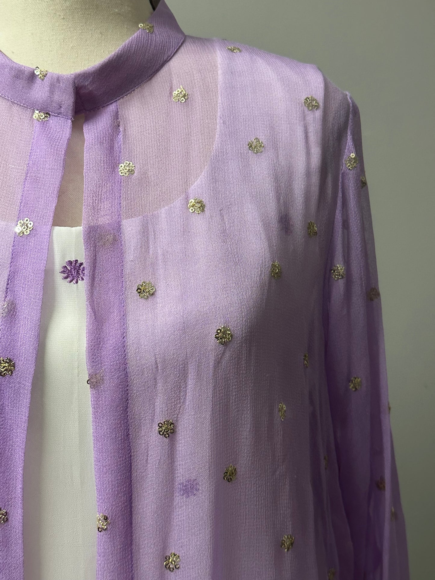 Blush Pinky Lavender Jacket Kurta