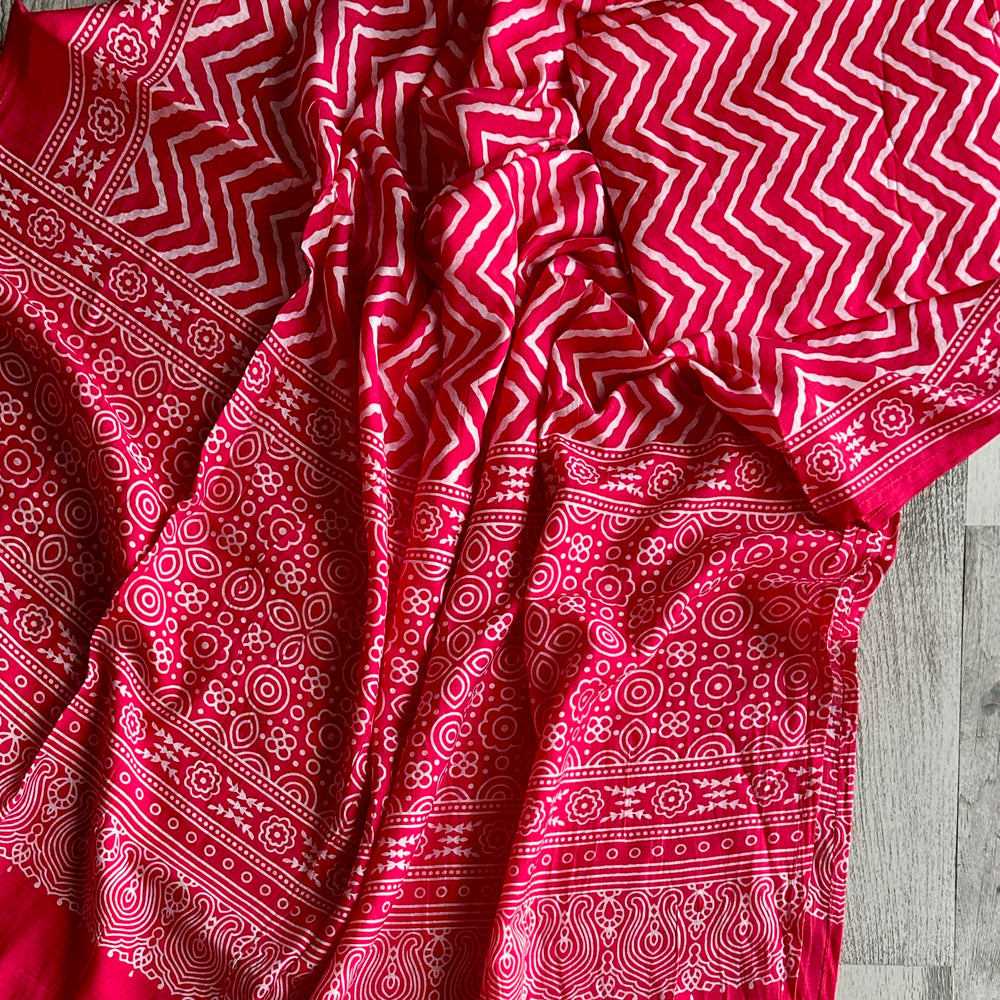 
                      
                        Ajrak Printed ZigZag - Design 5
                      
                    