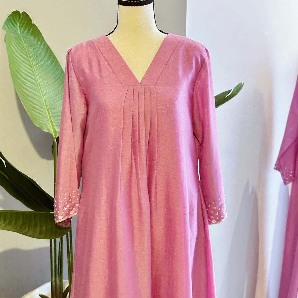 
                      
                        Lotus Pink Silk Kurta
                      
                    