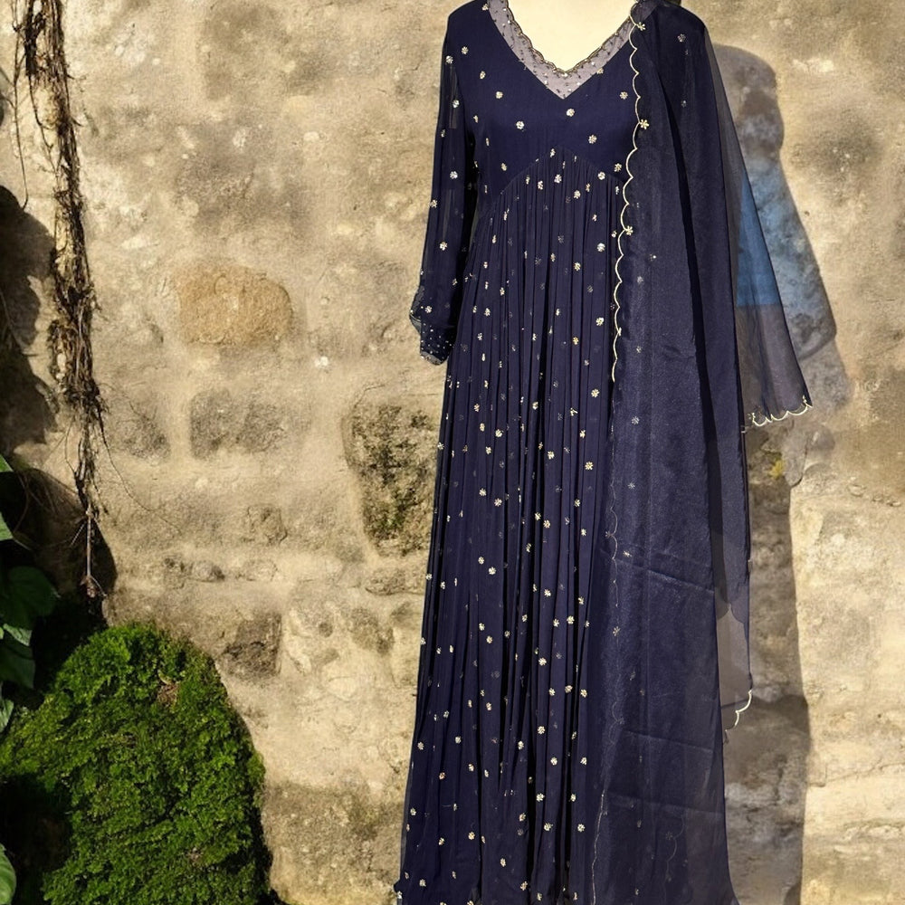 
                      
                        Midnight Blue Alia cut Kurta set
                      
                    