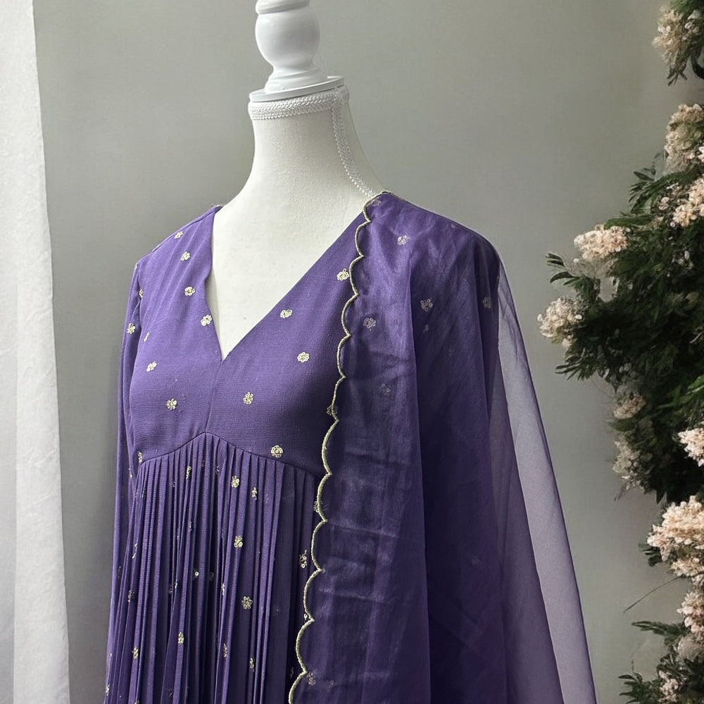 
                      
                        Dusty Mauve pure Georgette Kurta Set
                      
                    