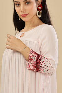 Pale Pink Redliscious Embellished Kurta