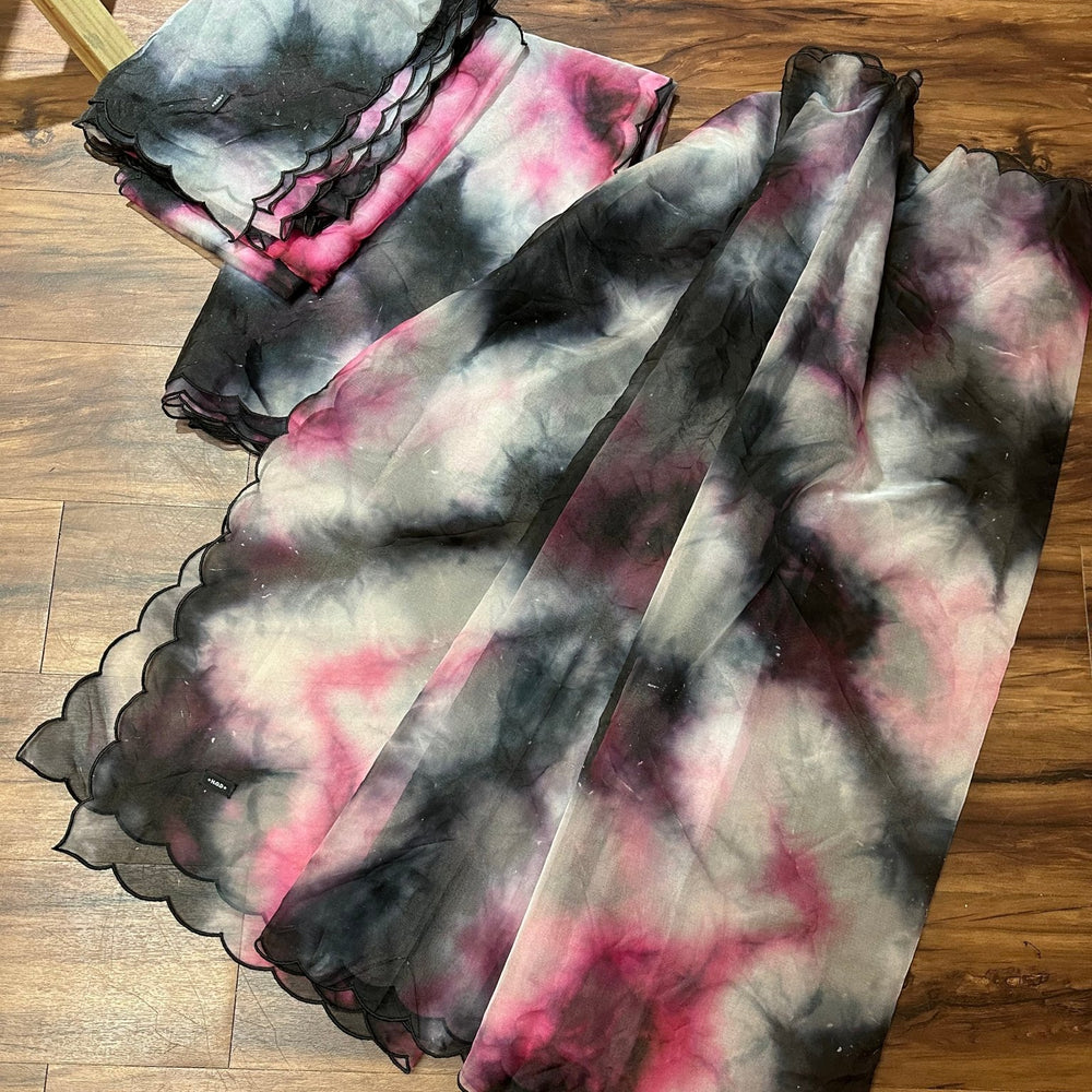 
                      
                        Black Ombré Tie Dye Dupatta - The Story Kameez
                      
                    