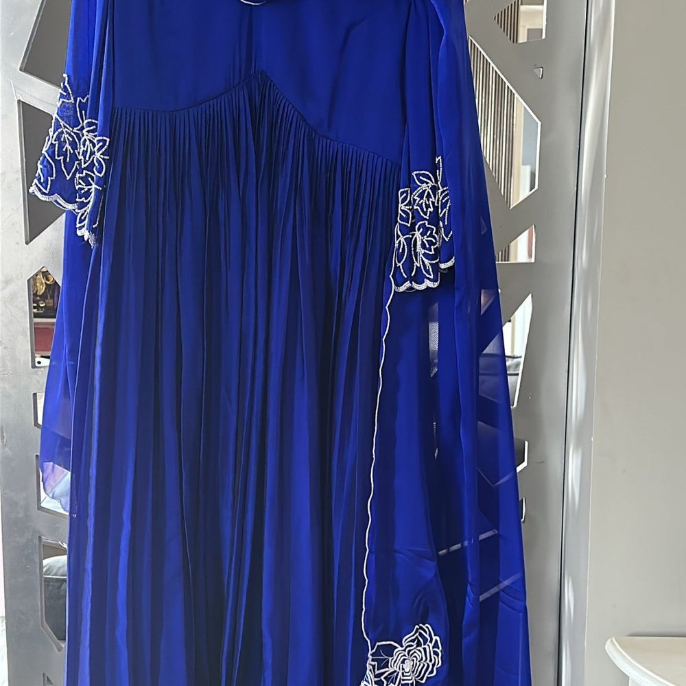 Cobalt blue Enchanted kurta set - The Story Kameez