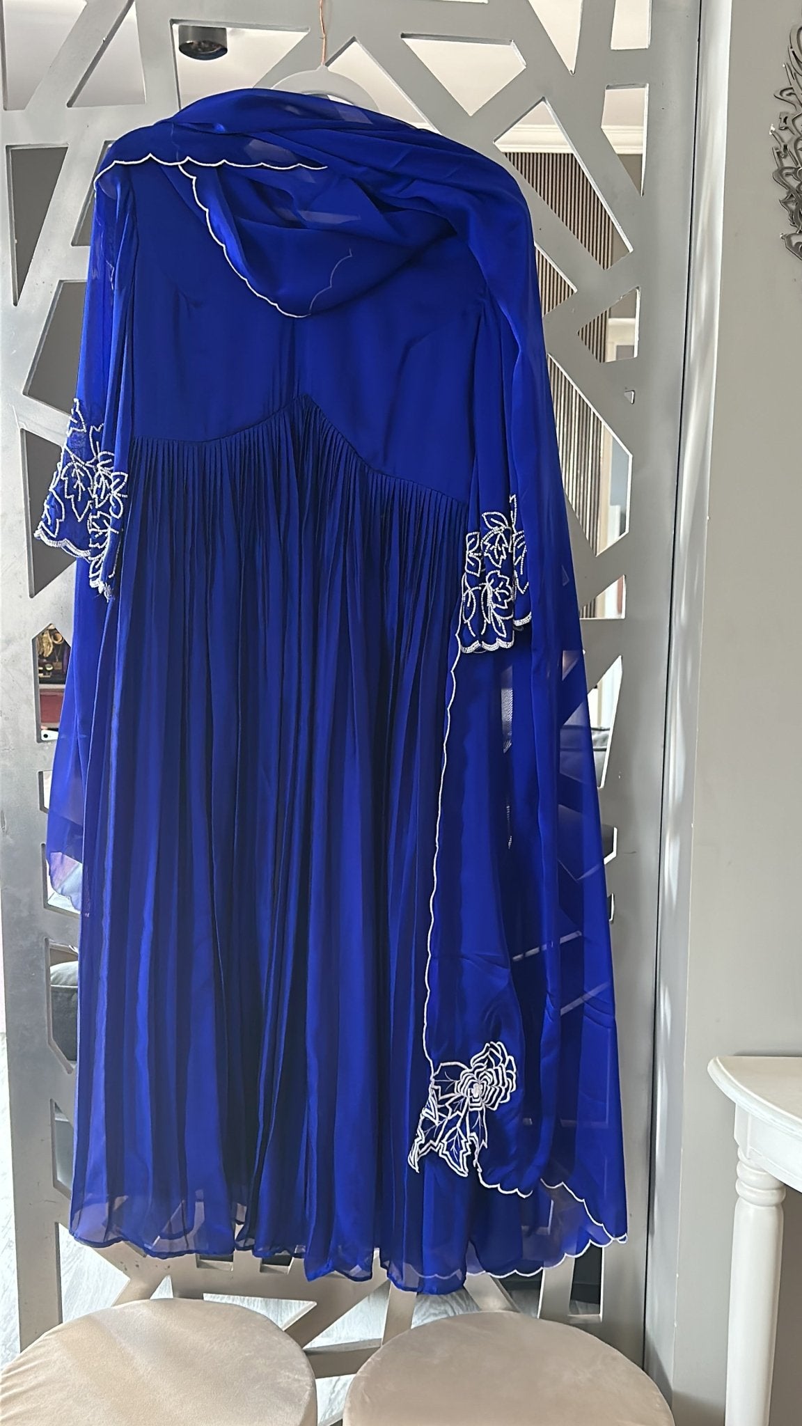 Cobalt blue Enchanted kurta set - The Story Kameez