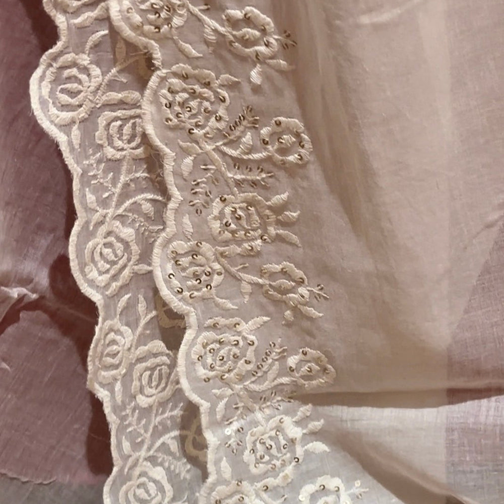 
                      
                        Dyeable Sequins Scallop Roses - The Story Kameez
                      
                    