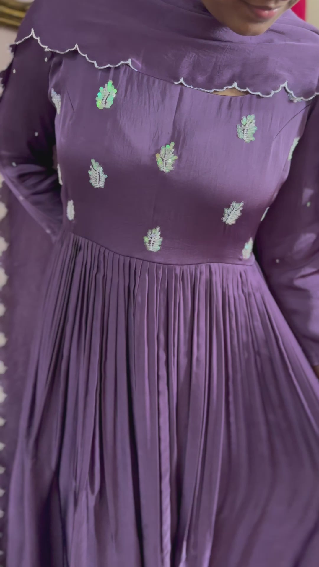 Lilac Modal silk Kurta set