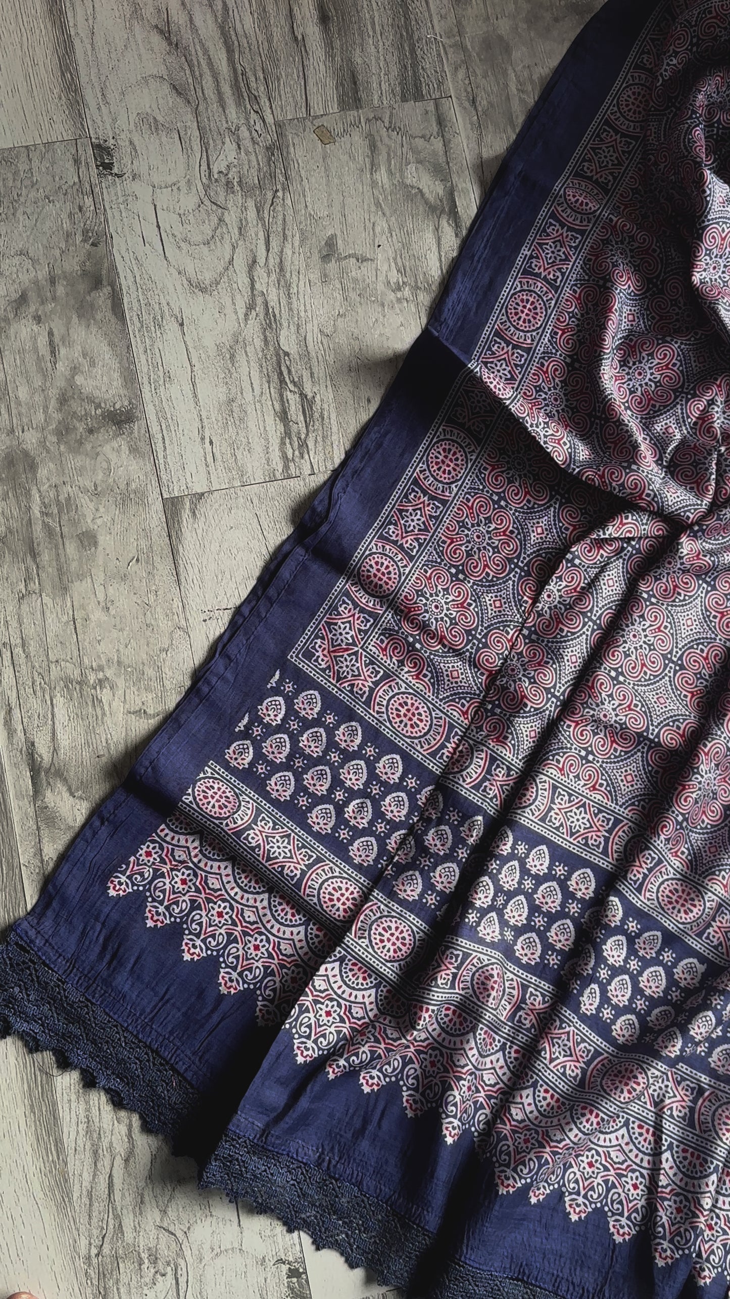 Ajrak Printed Flower Design-4