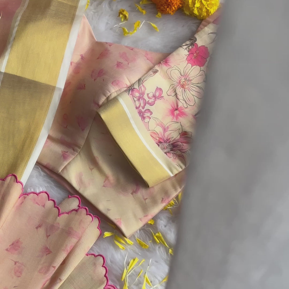 
                      
                        Load and play video in Gallery viewer, Onam Tissue Ombré saree
                      
                    