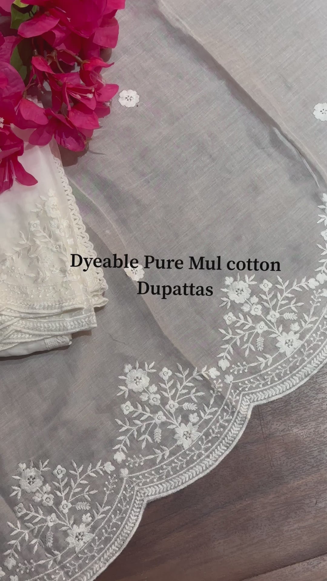 Premium Dyeable Mul cotton Dupattas