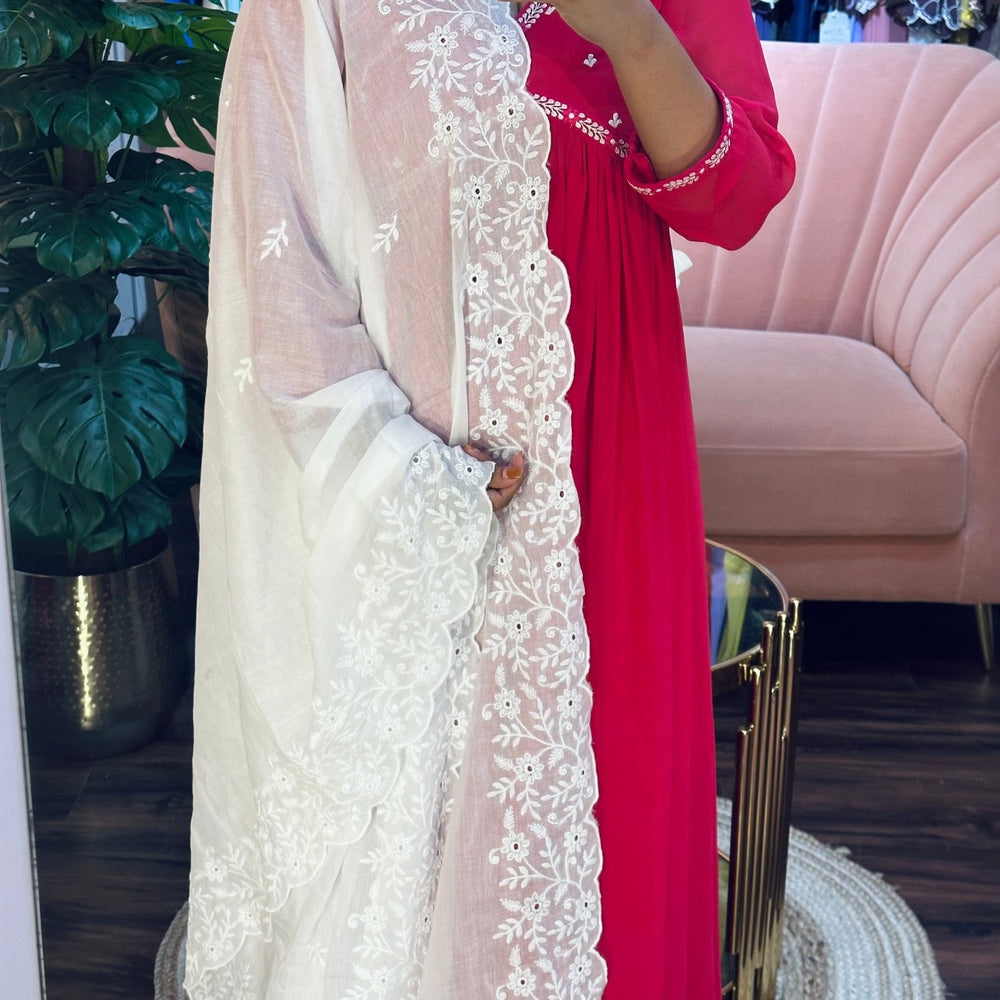 Pure white Dyeable - The Story Kameez