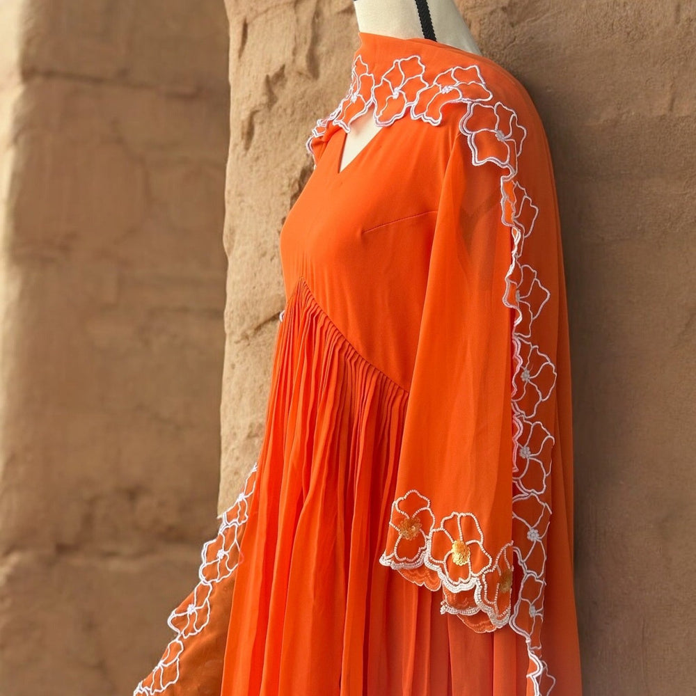 
                      
                        Tangerine exotic Embroidered Kurta set - The Story Kameez
                      
                    